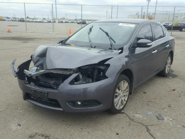 3N1AB7AP3EY299230 - 2014 NISSAN SENTRA S GRAY photo 2