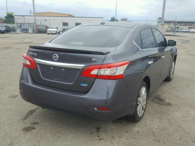 3N1AB7AP3EY299230 - 2014 NISSAN SENTRA S GRAY photo 4