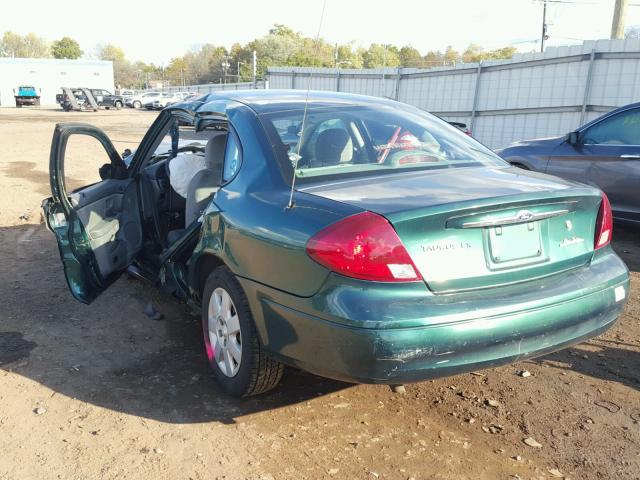 1FAFP5227YG155624 - 2000 FORD TAURUS LX GREEN photo 3