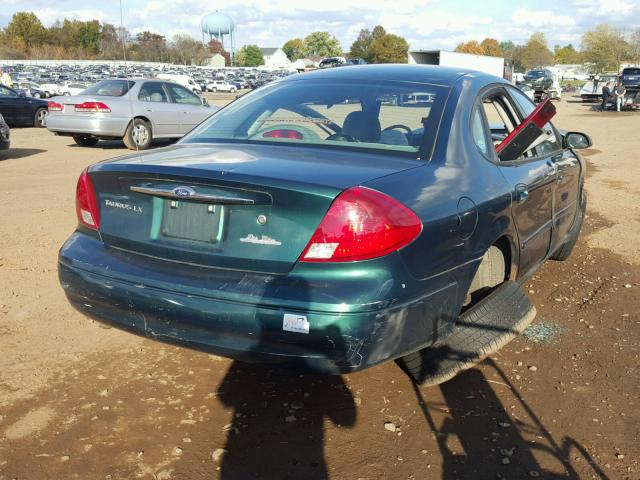 1FAFP5227YG155624 - 2000 FORD TAURUS LX GREEN photo 4