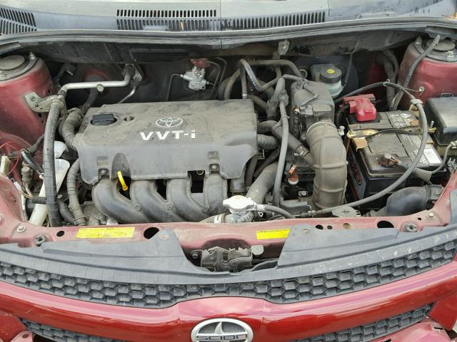 JTKKT604160156605 - 2006 TOYOTA SCION XA RED photo 7