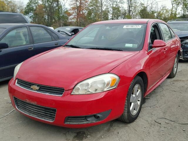 2G1WB5EK8A1188714 - 2010 CHEVROLET IMPALA LT RED photo 2