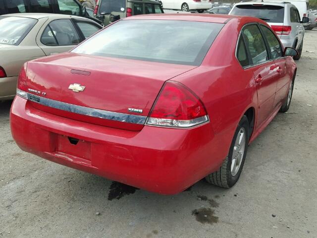 2G1WB5EK8A1188714 - 2010 CHEVROLET IMPALA LT RED photo 4