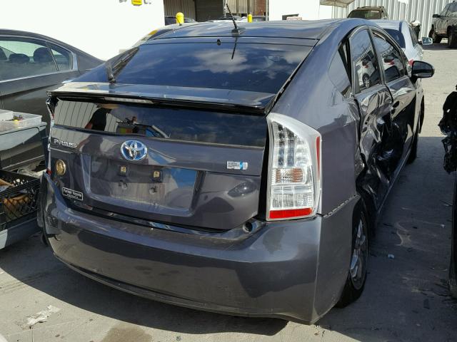 JTDKN3DU3A0214216 - 2010 TOYOTA PRIUS GRAY photo 4