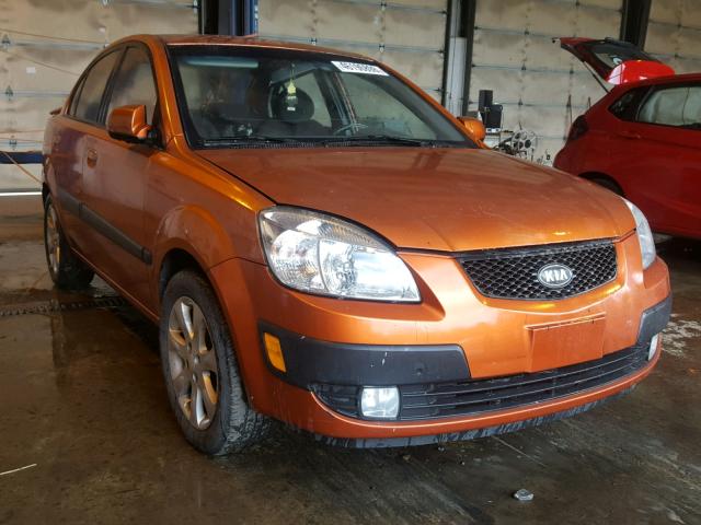 KNADE123786310863 - 2008 KIA RIO BASE ORANGE photo 1