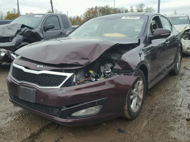 5XXGN4A74DG259243 - 2013 KIA OPTIMA EX BURGUNDY photo 2