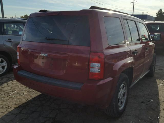 1J8FT28W48D766915 - 2008 JEEP PATRIOT SP RED photo 4