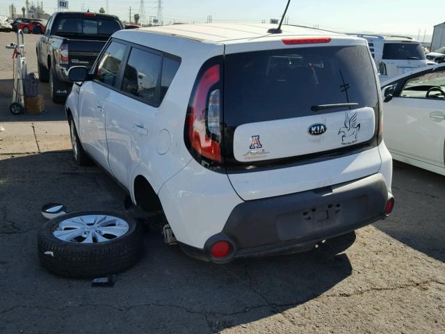 KNDJP3A57F7181271 - 2015 KIA SOUL + WHITE photo 3