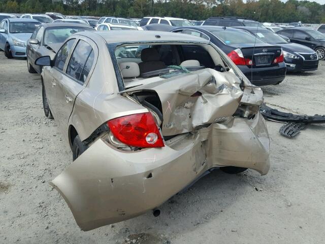 1G1AL55F677366917 - 2007 CHEVROLET COBALT LT TAN photo 3