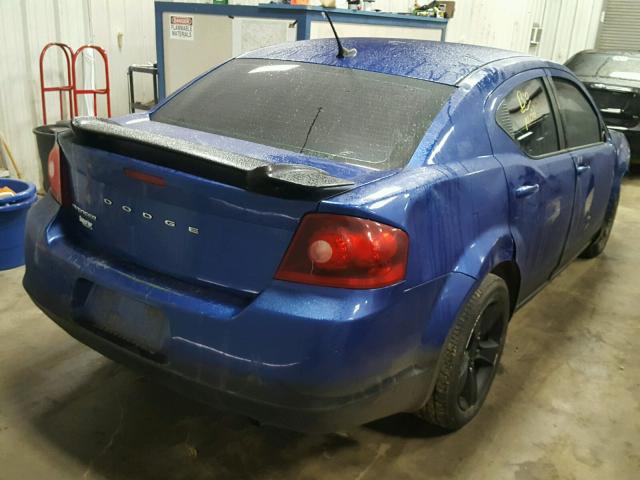 1C3CDZAB9EN190384 - 2014 DODGE AVENGER SE BLUE photo 4