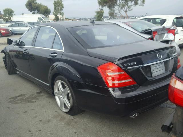 WDDNG71X88A211366 - 2008 MERCEDES-BENZ S 550 BLACK photo 3