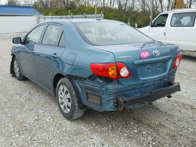 JTDBL40E599033930 - 2009 TOYOTA COROLLA BA TEAL photo 3