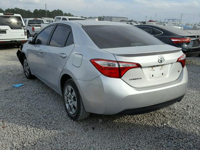 2T1BURHE5EC160860 - 2014 TOYOTA COROLLA L SILVER photo 3