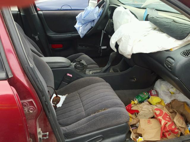 1G2WK52J02F136561 - 2002 PONTIAC GRAND PRIX MAROON photo 5