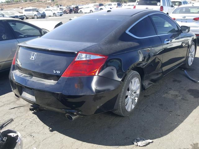 1HGCS22878A001692 - 2008 HONDA ACCORD EXL BLACK photo 4