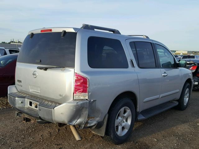 5N1AA08B34N743554 - 2004 NISSAN ARMADA SE SILVER photo 4