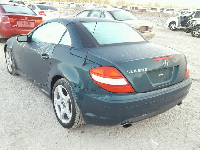 WDBWK56F95F048208 - 2005 MERCEDES-BENZ SLK 350 GREEN photo 3