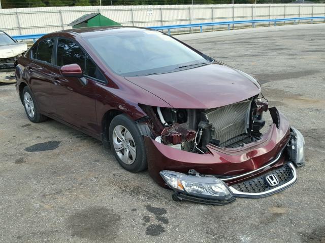 19XFB2F57FE055998 - 2015 HONDA CIVIC LX RED photo 1