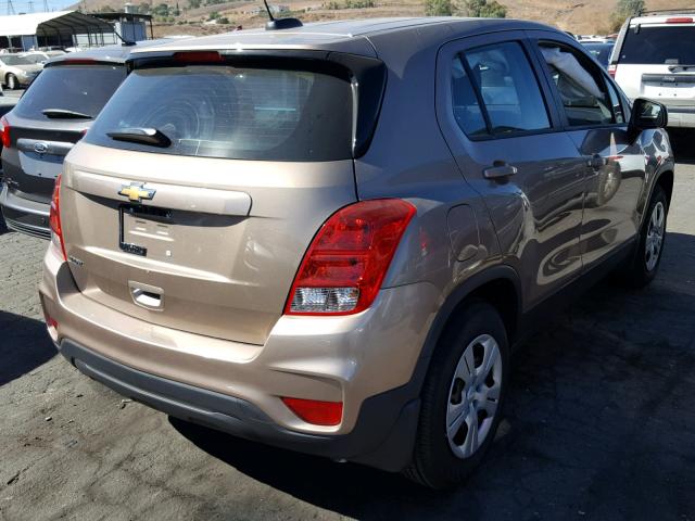 3GNCJKSB8JL361461 - 2018 CHEVROLET TRAX LS BROWN photo 4