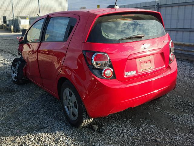 1G1JA6SH2G4125780 - 2016 CHEVROLET SONIC LS RED photo 3