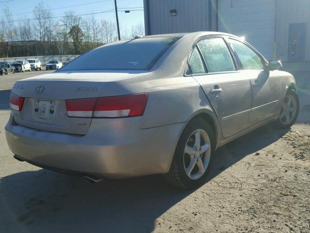 5NPEU46F38H353358 - 2008 HYUNDAI SONATA SE YELLOW photo 4