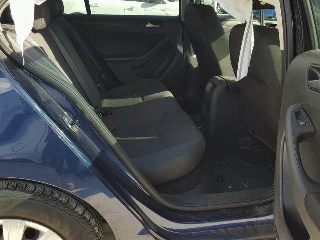 3VW2K7AJ8EM368611 - 2014 VOLKSWAGEN JETTA BASE BLUE photo 6