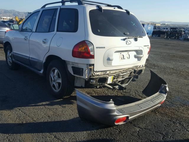 KM8SC13D13U452469 - 2003 HYUNDAI SANTA FE G WHITE photo 3