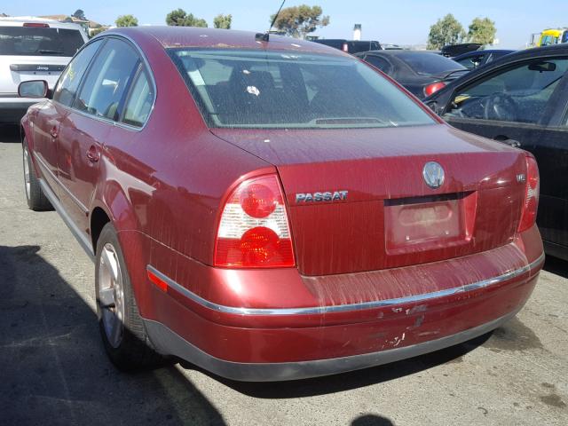 WVWRH63B04P059269 - 2004 VOLKSWAGEN PASSAT GLX 勃艮第红 照片 3