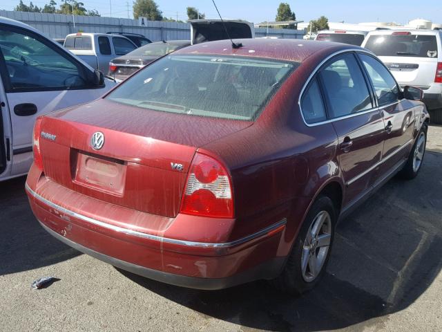 WVWRH63B04P059269 - 2004 VOLKSWAGEN PASSAT GLX 勃艮第红 照片 4