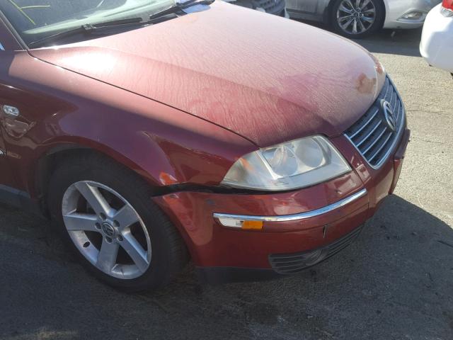 WVWRH63B04P059269 - 2004 VOLKSWAGEN PASSAT GLX 勃艮第红 照片 9