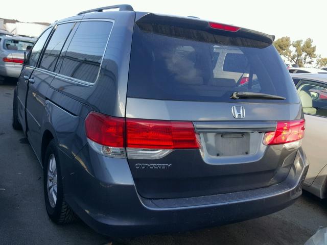 5FNRL3H78AB094312 - 2010 HONDA ODYSSEY EX GRAY photo 3