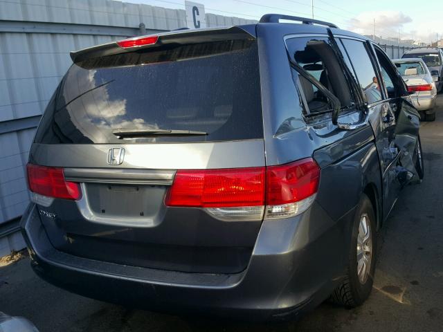 5FNRL3H78AB094312 - 2010 HONDA ODYSSEY EX GRAY photo 4