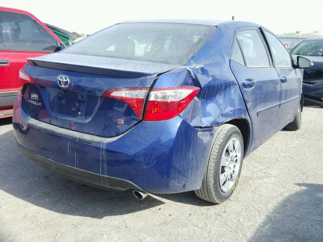 5YFBURHE5GP525587 - 2016 TOYOTA COROLLA L BLUE photo 4