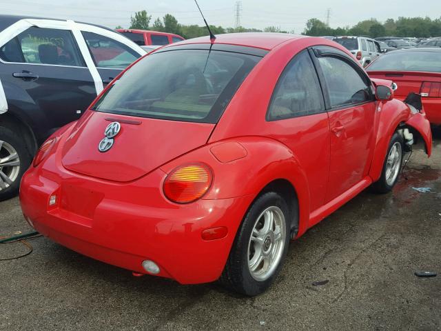 3VWDC21C11M428989 - 2001 VOLKSWAGEN NEW BEETLE 红色 照片 4