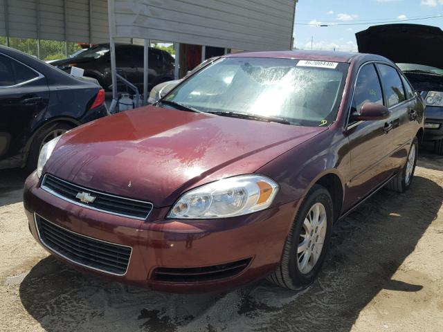 2G1WS55R579406485 - 2007 CHEVROLET IMPALA POL BURGUNDY photo 2