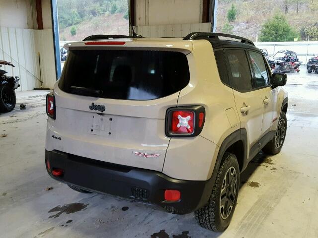 ZACCJBCT5GPD76161 - 2016 JEEP RENEGADE T TAN photo 4