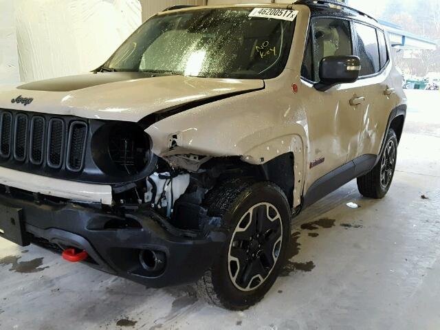 ZACCJBCT5GPD76161 - 2016 JEEP RENEGADE T TAN photo 9