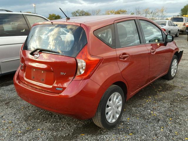 3N1CE2CP6FL417558 - 2015 NISSAN VERSA NOTE RED photo 4