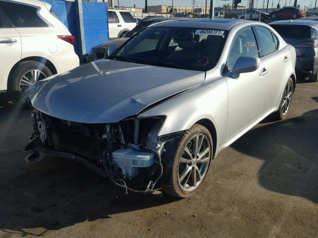 JTHBK262685053788 - 2008 LEXUS IS 250 SILVER photo 2