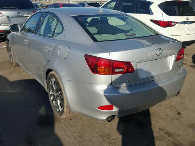 JTHBK262685053788 - 2008 LEXUS IS 250 SILVER photo 3