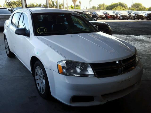 1C3CDZAB4CN259625 - 2012 DODGE AVENGER SE WHITE photo 1