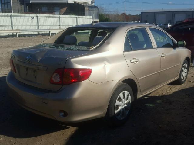 1NXBU40E19Z073346 - 2009 TOYOTA COROLLA BEIGE photo 4