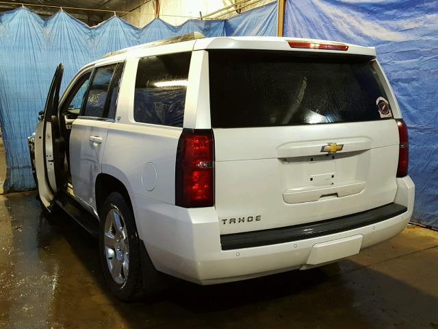 1GNSKBKCXFR527965 - 2015 CHEVROLET TAHOE K150 WHITE photo 3