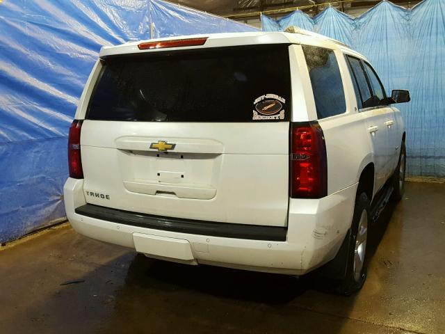 1GNSKBKCXFR527965 - 2015 CHEVROLET TAHOE K150 WHITE photo 4