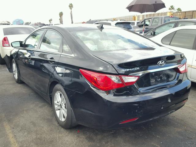 5NPEB4AC0DH692916 - 2013 HYUNDAI SONATA GLS BLACK photo 3