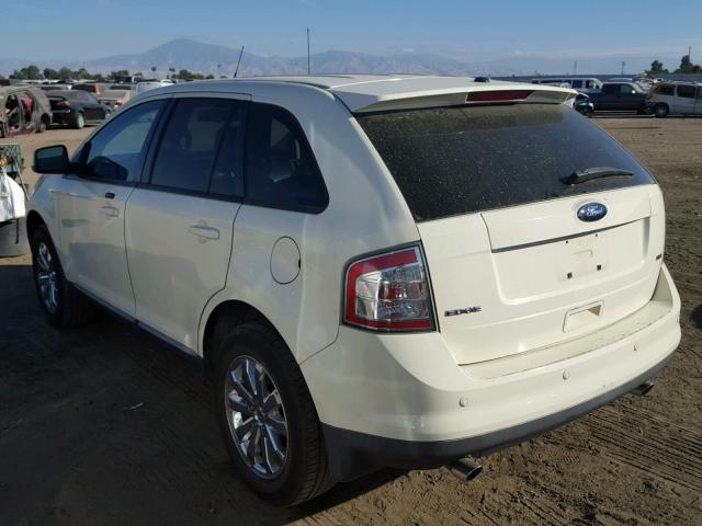 2FMDK38C58BA36462 - 2008 FORD EDGE SEL WHITE photo 3