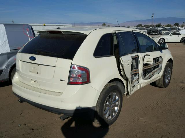 2FMDK38C58BA36462 - 2008 FORD EDGE SEL WHITE photo 4