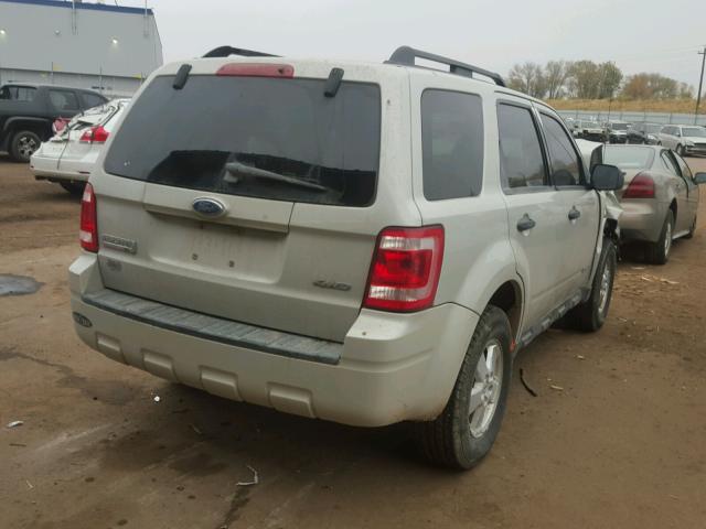 1FMCU93108KA12736 - 2008 FORD ESCAPE XLT BEIGE photo 4