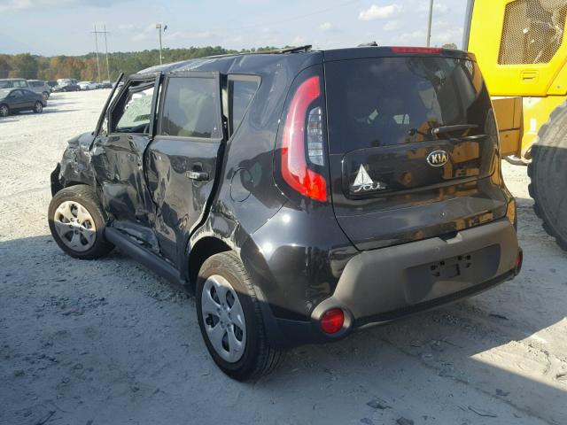 KNDJN2A28F7125409 - 2015 KIA SOUL BLACK photo 3