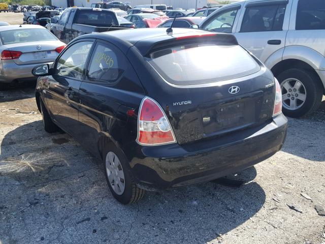 KMHCM36C47U024532 - 2007 HYUNDAI ACCENT GS BLACK photo 3